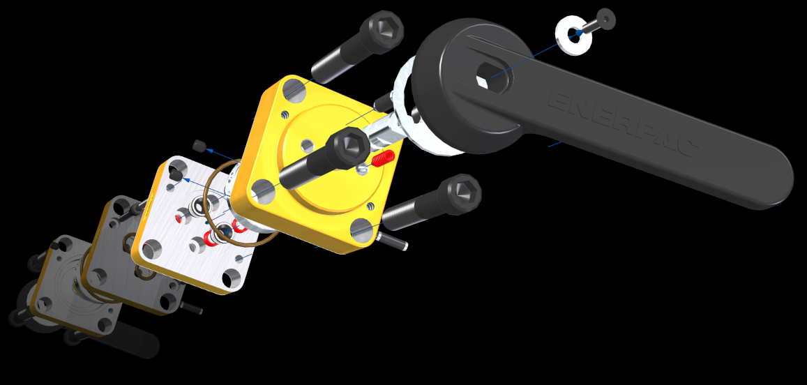 ENERPAC 10000 PSI阀门三维建模图纸 igs格式